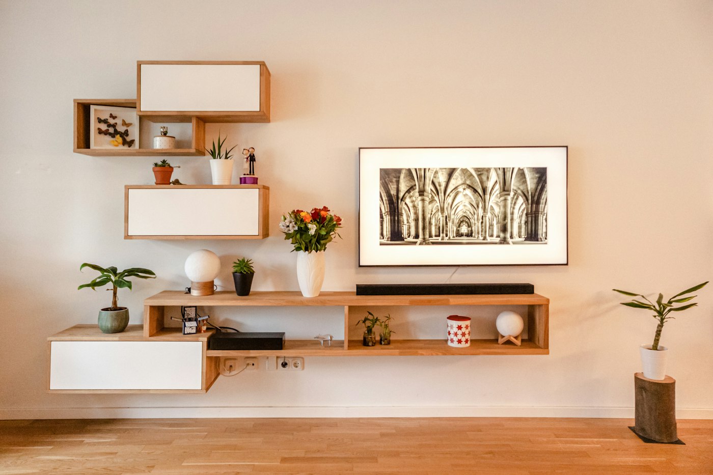Painel ripado com LED